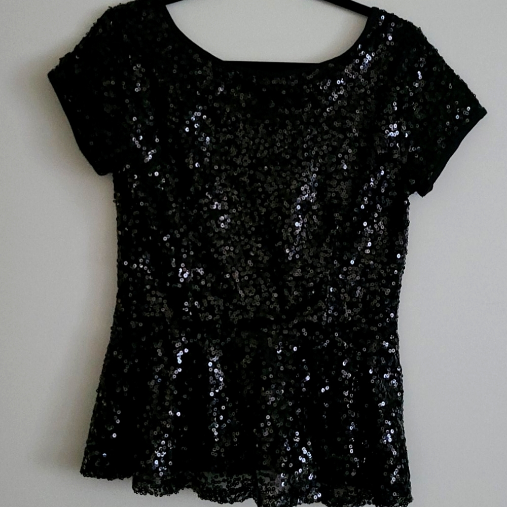 Black sequin shirt
